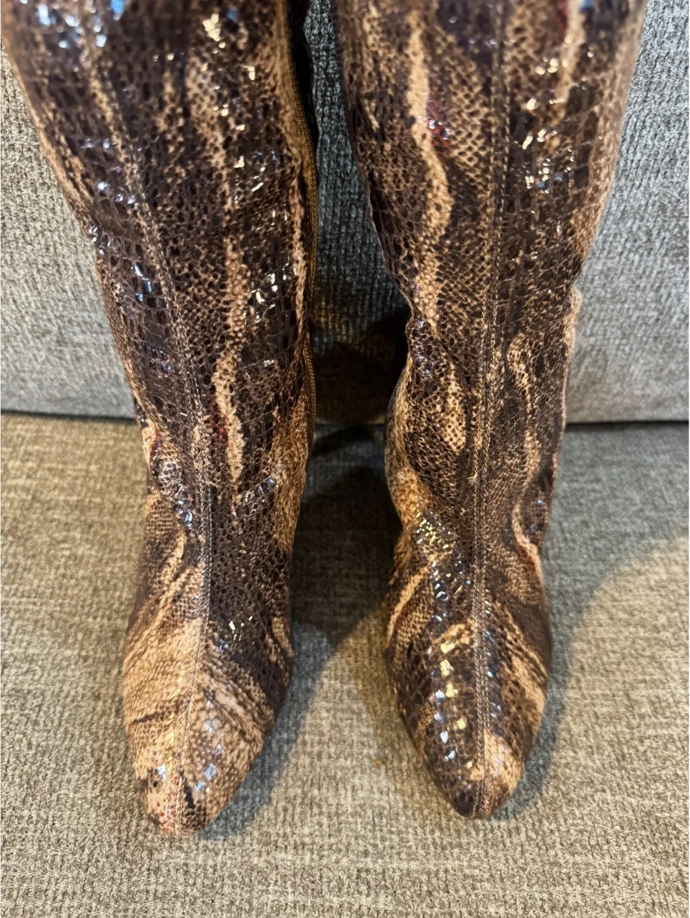vintage Diba snakeskin stiletto knee high boots Size 6M